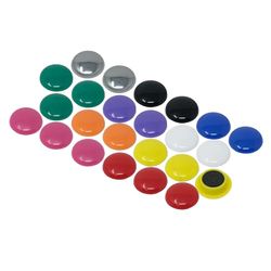 Pequeños Imanes de Oficina de Planificación Variada para Refrigerador, Pizarra, Tablero de Anuncios, Archivador - Paquete de 24