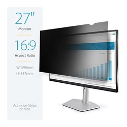 StarTech.com Skärmens integritetsskärm för 27 tums PC-skärm – datorskärmsfilter – blått ljusreducerande skärmskyddsfilm – 16:9 widescreen – matt/glansig – +/-30 grader (PRIVSCNMON27)