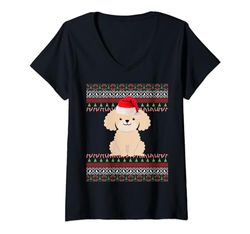 Mujer Navidad Chi-Poo Camiseta Cuello V