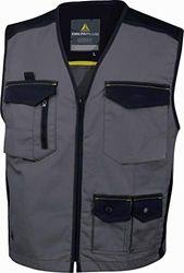 Deltaplus M5GILGNTM Mach Spirit werkvest van katoen polyester, grijs-zwart, maat M