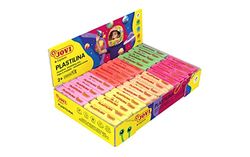 Jovi - Pak van 100% plantaardige plasticine, 30 tabletten van 50 gram, veelkleurig neon assortiment, glutenvrij (70F)