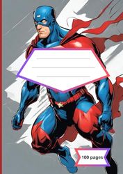 Composition notebook 8.27" x 11.69": Superhero