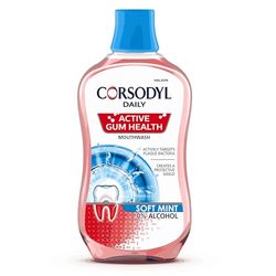 Corsodyl Mouthwash Daily Active Gum Health, Fluoride Mouthwash, Alcohol Free, 500ml