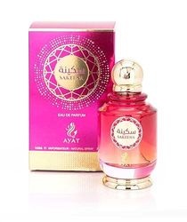 Eau de Parfum 100 ml Ayat Perfumes - tillverkad i Dubai med noter av bergamotrosa hallon jasmin mysk och patchouli - orientalisk EDP perfekt för dam (Sakeena)