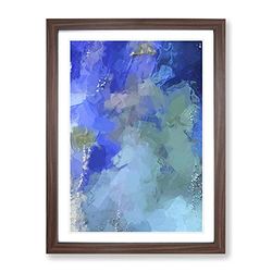 Your Way In Abstract Modern Framed Wall Art Print, Ready to Hang Picture for Living Room Bedroom Home Office Décor, Walnut A2 (64 x 46 cm)