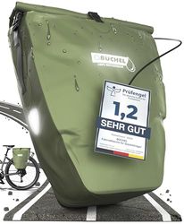 Büchel Sacoche de vélo pour Porte-Bagages I 25.4 L - 100% étanche I avec poignée et bandoulière I Sacoche de vélo pour Porte-Bagages, Sacoche de Porte arrière