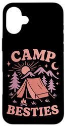 Tent Camping Friends Vintage Camp Besties Case for iPhone 16 Plus