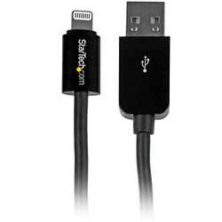 StarTech.com USBLT3MB 3 m (10 ft) Long Black Apple 8-Pin Lightning Connector to USB Cable for iPhone/iPod/iPad, Charge and Sync Cable
