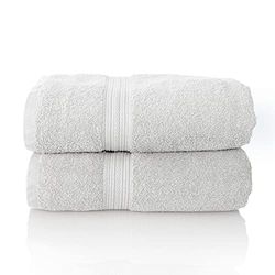 ALCLEAR set of terry hand towels, range of soft and highly absorbent towels, OEKOTEX 100 certified, 5 colours & 5 sizes, colour: WHITE, 2 x sauna towels 70 x 200 cm