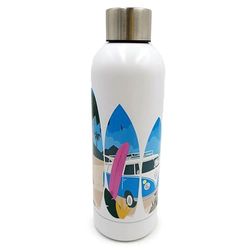Gourde Isolée 530ml en Acier Inoxydable Volkswagen - Van Bus Combi VW T1 Waves Are Calling