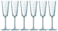 CreaTable, 21078, Série Iroko, Champagne 17 Cl Verres Ensemble 6 Morceaux de Verre