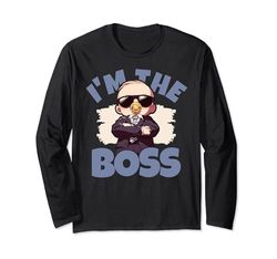 Baby Boss «I'm The Boss» Like A Boss Kids Maglia a Manica