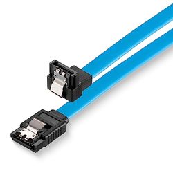 sonero® SATA III 6 Gbps datakabel, 0,30 m, vinklad, blå