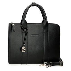Pepe Jeans Elia Bolso para Portátil Negro 33x24x2,5 cms Piel sintética by Joumma Bags