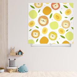Blindecor Digital Store Enrouleur translucide avec Motif Famille d'enfants Modèle F-Lions 130 x 180 cm Dimensions du Tissu 126 x 175 cm