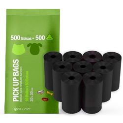 Bolsas Caca Perro, Bolsas color Negro para Excrementos Perro, Bolsas Plástico 20x30cm, a Prueba de Fugas y Resistentes, Bolsas de Basura y Caca Perro, Sin Perfume - Ofituria (500 bolsas)