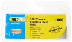 Tacwise 1066 Pregos Brad de aço inoxidável 18 g tipo 180/25 mm, 1000 unidades