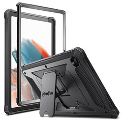 Fintie Funda Compatible con Samsung Galaxy Tab A8 10.5" (2021) - Carcasa Dura Antichoque con Soporte y Protector de Pantalla Incorporado para Modelo SM-X200/X205, Negro