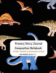 Primary Story Journal Composition Book: Notebook Story Paper & Drawing Space for Kids K - 2 | Primary Penmanship | 120-page, 8.5 x 11