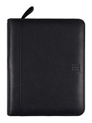 Finocam - Andrea 2026 Open Leather Zipper Organizer Agenda Week to View Vertical January 2026 - December 2026 (12 months) Black Spanish