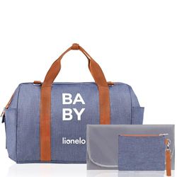 lionelo IDA Baby Changing Bag Spacious & Stylish Stroller Organiser with 7 Pockets, Thermal Bottle Compartments, Pram Straps, Cosmetic Pouch, Change Mat, Perfect for Daily Outings & Weekend Getaways