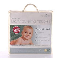 Luxury Towelling Nappies 6pk, ACO Certified Organic & Natural, Australian Made, No Synthetic Fragrance or Preservatives