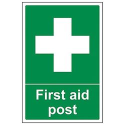 VSafety "First Aid Post" Sign, Portret, (Pack van 3), 200mm x 300mm, 3