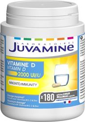 JUVAMINE - Vitamina D 2000 UI - Vitamina D -Máxima potencia - 180 Cápsulas - Inmunidad