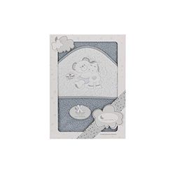 Interbaby 01223-31 Ręcznik kąpielowy z kapturem dla dzieci OSO PONY szary, szary