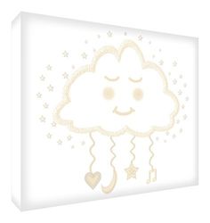 Feel Good Art CLOUD2436-01ES - Lienzo decorativo grueso sólido afrontado, diseño "Nube de Sueño", 91 x 60 x 4 cm, color beige