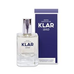 Klar Seifen After Shave 11347 - Acqua da barba classica, 50 ml, per una sensazione di freschezza duratura con profumo speziato e agrumato