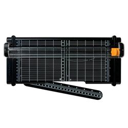 Fiskars Massicot SureCut A4 - 30 cm, Recyclée, Lame avec revêtement en titane, Écologique, 1004639, Noir