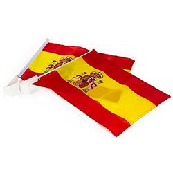 SET 2 BANDERAS ESPAÑA 45X30 CON PINZA