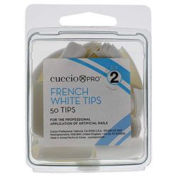 Cuccio Pro French White Tips 2 by for Women 50 Ongles en Acrylique 50 Unités