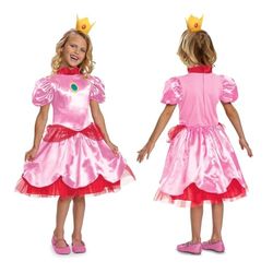 DISGUISE Nintendo Super Mario Costume Principessa Peach Taglia 3-4 Anni - Costume Peach con Licenza Ufficiale Super Mario per Bambini - Divertente e Colorato per Feste