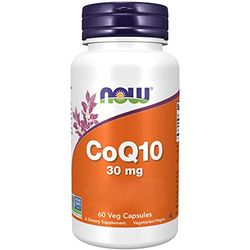 Now Foods, CoQ10 (Coenzyme Q10), 30mg, Haute Dosé, 60 Capsules végétaliennes, Testé en Laboratoire, Sans Gluten, Végétarien, Sans Soja, Sans OGM