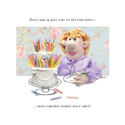 Model Family Birthday Card for Her, …. More Candles Meant More Cake" Female Birthday Card, Funny Birthday Card for her
