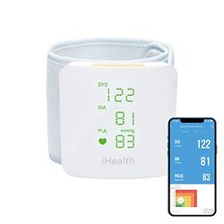 iHealth View - Tensiomètre Poignet Mesure Tension Artérielle, Pouls, Battements Cœur Irréguliers - Affichage Écran LED, 120 Mémoires, Multi Utilisateurs - Dispositif Médical Bluetooth iOS et Android