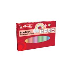 Herlitz® Pâte à modeler 8 couleurs pastel pour l'école maternelle | Amusement créatif pour enfants et adultes | Modèle doux sûr non toxique non marquant lavable | Lisse et facile à modéliser