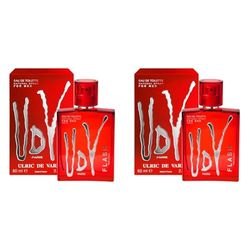 ULRIC DE VARENS - Eau de Toilette UDV Flash - Fougère Orientale Marine - Parfum Homme - Vaporisateur - Made in France - 60 ml (Lot de 2)