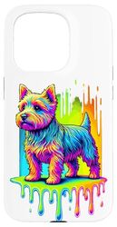 Dripping Paint Art Norfolk Terrier Case for iPhone 15 Pro