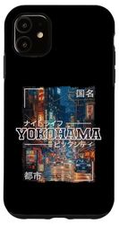 Carcasa para iPhone 11 Yokohama City Retro Japón Estética Calles de Yokohama