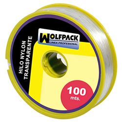 WOLFPACK LINEA PROFESIONAL 16010350 nylongaren, transparant, 0,5 mm, rol 100 m, dames, meerkleurig, effen
