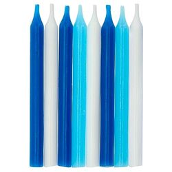 Folat 24204 Taartkaarsen, blauw, 6 cm, 16 stuks, verjaardagskaarsen voor verjaardag, verjaardagsdecoratie, voor kinderfeesten, bruiloften, bedrijfsfeesten, jubilea, 6 cm