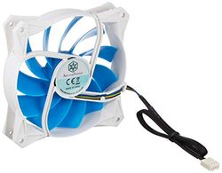 SilverStone SST-FQ122 - Série FQ Ventilateur PWM silencieux de 120mm pour ordinateur, Flux d'air performant, bleu-blanc