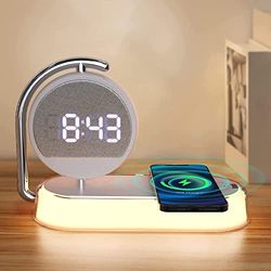 Lampada da comodino con funzione di ricarica, lampada da tavolo con caricabatterie wireless, ricarica notturna, touch dimmerabile, lampada da comodino per bambini con 3 livelli di luminosità per