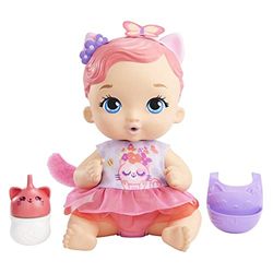 My Garden Baby - Amica JuniorGattina Bambola (30,5 cm) e accessori, con pannolino riutilizzabile, bavaglino e biberon, regalo e giocattolo per bambini 3+ Anni, HHL21