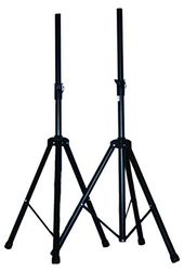 Ibiza - SS01B - 2 soportes de altavoz de aluminio de 1,80 m máx. y 30 kg - Funda de transporte incluida - Negro
