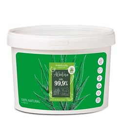 Gel di Aloe Vera Puro al 100% - Idratante per Viso, Corpo e Capelli - Lenitivo per Scottature, Dopobarba e Trattamento Acne- 1000 ml 1 kg