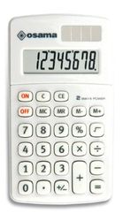 OSAMA Big Display - Calcolatrice Piccola Tascabile a 8 Cifre e 4 Tasti di Memoria, Prodotto di Cartoleria e Cancelleria Scuola e Ufficio con Grande Schermo LCD a Energia Solare e Tastiera Soft Touch